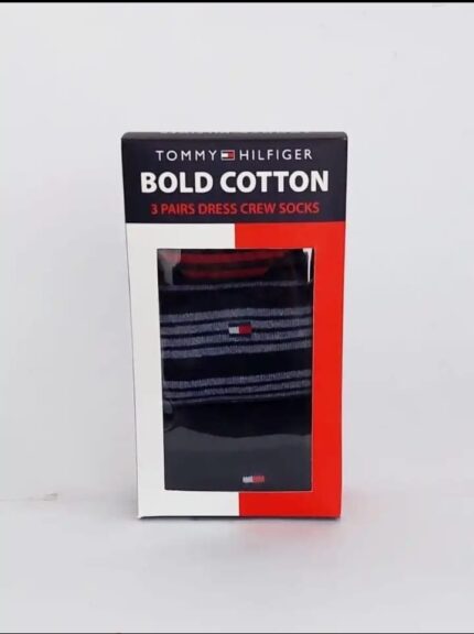 Pack of 3 pairs TOMMY HILFIGER COTTON CREW OFFICE WEAR SOCKS | Free Delivery 🚚