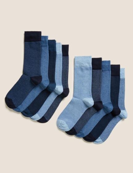 Pack Of 6/12 Pairs Cotton Crew Socks For Men |Winter & Summer | Random Design | Free Delivery 🚚